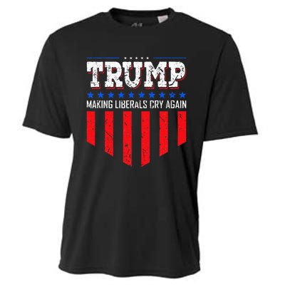 Trump Making Liberals Cry Again Funny Election Cooling Performance Crew T-Shirt