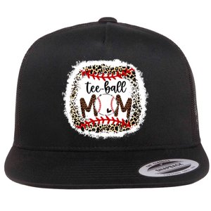 Tee-Ball Mom Leopard Tee-Ball Mom Flat Bill Trucker Hat