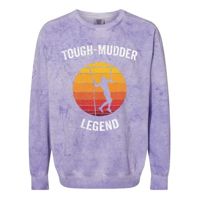 Tough Mudder Legend Vintage Endurance Course Colorblast Crewneck Sweatshirt