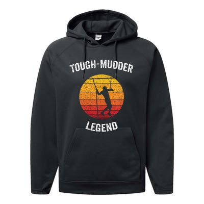 Tough Mudder Legend Vintage Endurance Course Performance Fleece Hoodie