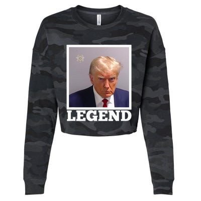 TRUMP MUGSHOT LEGEND President Trump 2024 Fulton Cropped Pullover Crew