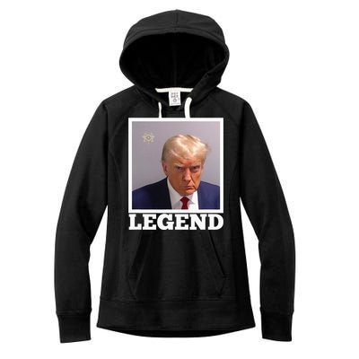 TRUMP MUGSHOT LEGEND President Trump 2024 Fulton Women's Fleece Hoodie