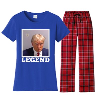 TRUMP MUGSHOT LEGEND President Trump 2024 Fulton Women's Flannel Pajama Set