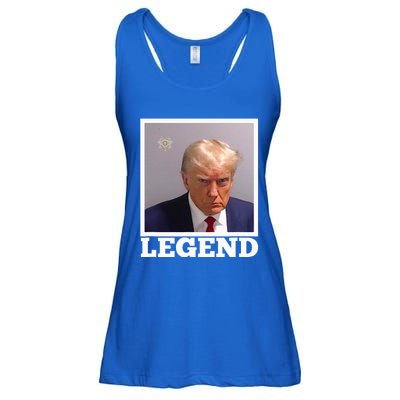 TRUMP MUGSHOT LEGEND President Trump 2024 Fulton Ladies Essential Flowy Tank