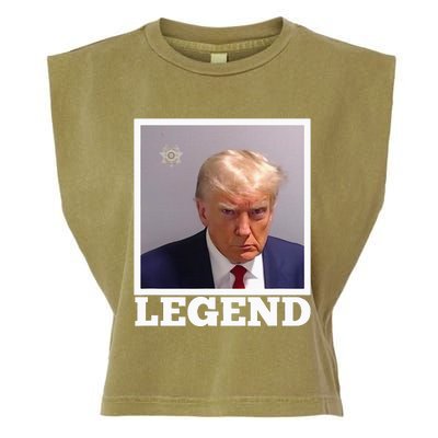 TRUMP MUGSHOT LEGEND President Trump 2024 Fulton Garment-Dyed Women's Muscle Tee