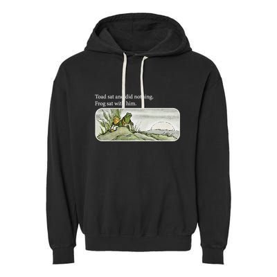 Toads Meme Lover Toad Sat And Did Nothing Garment-Dyed Fleece Hoodie
