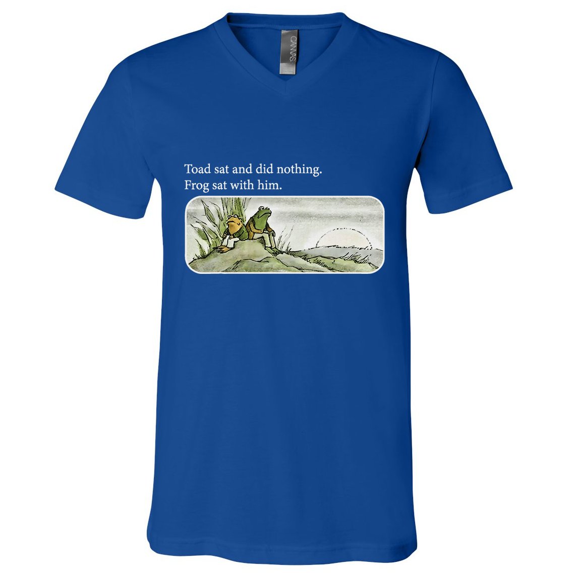 Toads Meme Lover Toad Sat And Did Nothing V-Neck T-Shirt