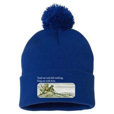 Toads Meme Lover Toad Sat And Did Nothing Pom Pom 12in Knit Beanie
