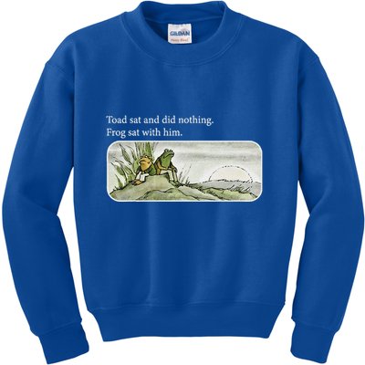 Toads Meme Lover Toad Sat And Did Nothing Kids Sweatshirt