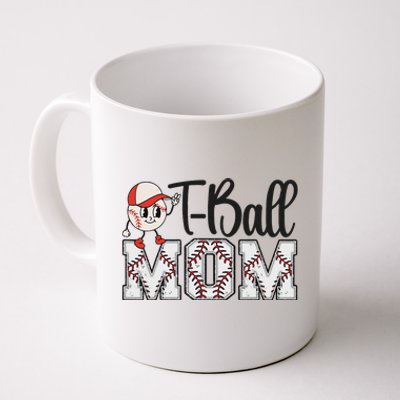 Teeball Mom Leopard Funny Tball Mom Mothers Day Coffee Mug