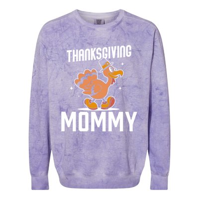 Thanksgiving Mommy Lover Cute Family Turkeys Thanksgiving Gift Colorblast Crewneck Sweatshirt