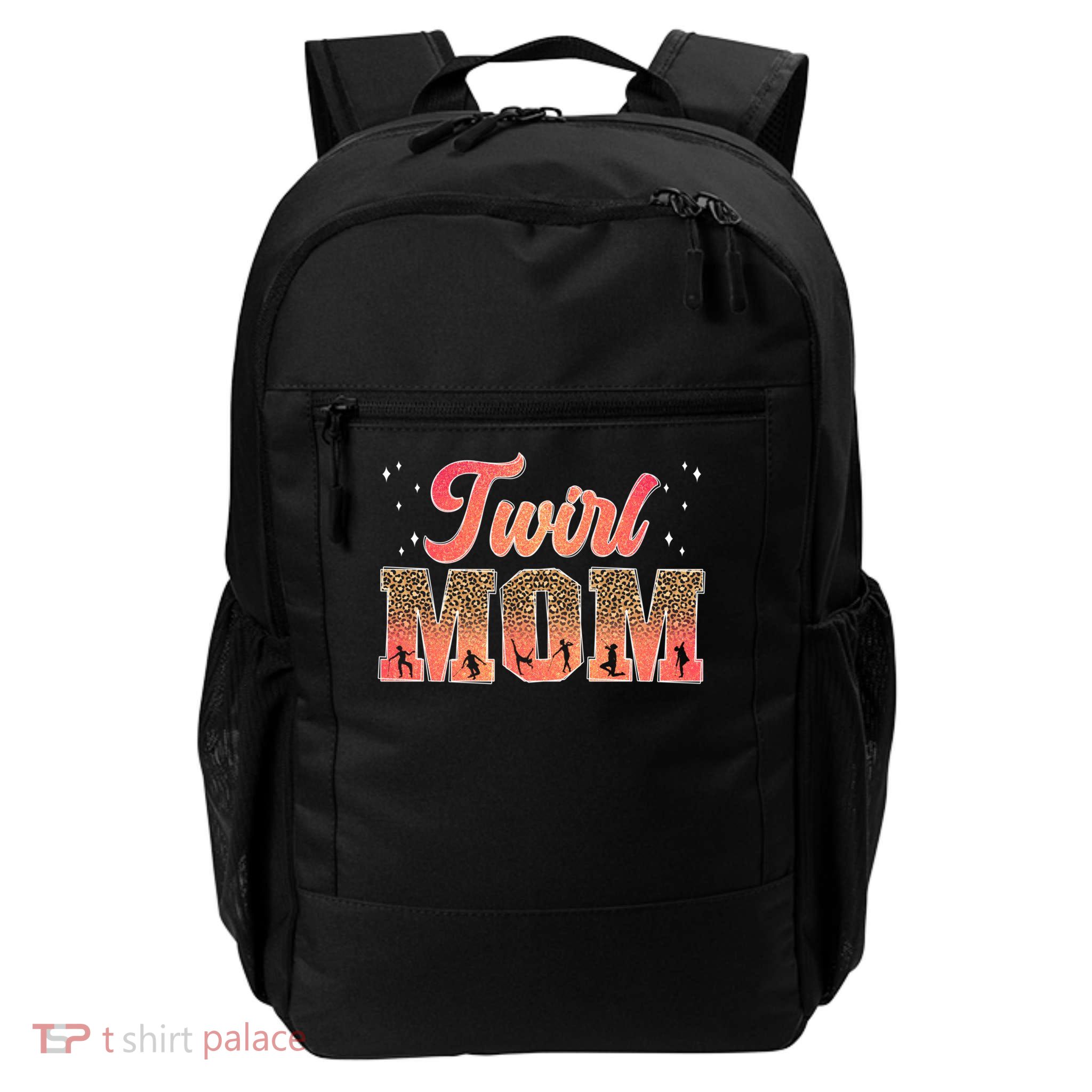 Twirl Mom Leopard Baton Twirling Mom Of A Baton Twirler Cool Gift Daily Commute Backpack