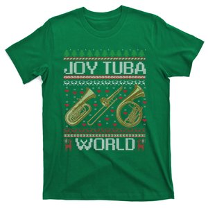 Tuba Music Lover Xmas Lighting Joy Tuba World Christmas T-Shirt