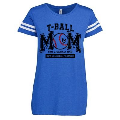 Tball Mom Like A Normal Mom But Louder And Prouder Enza Ladies Jersey Football T-Shirt