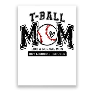 Tball Mom Like A Normal Mom But Louder And Prouder Poster