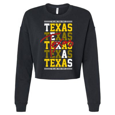 Texas Mashup Logo Cropped Pullover Crew