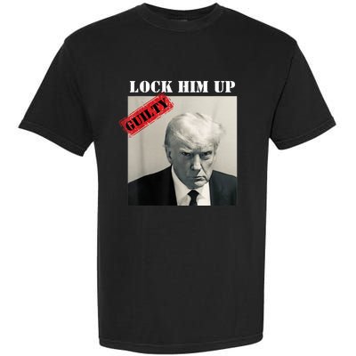 TRUMP MUGSHOT LOCK HIM UP GUILTY JAIL PRISON ANTI TRUMP Garment-Dyed Heavyweight T-Shirt