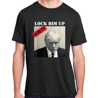 TRUMP MUGSHOT LOCK HIM UP GUILTY JAIL PRISON ANTI TRUMP Adult ChromaSoft Performance T-Shirt