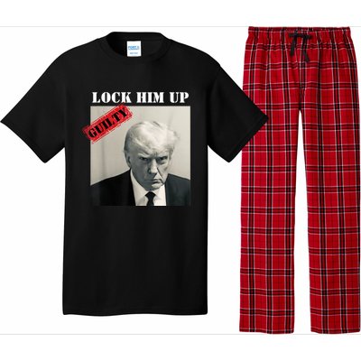 TRUMP MUGSHOT LOCK HIM UP GUILTY JAIL PRISON ANTI TRUMP Pajama Set