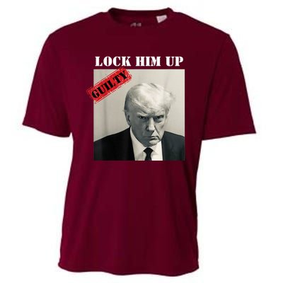 TRUMP MUGSHOT LOCK HIM UP GUILTY JAIL PRISON ANTI TRUMP Cooling Performance Crew T-Shirt