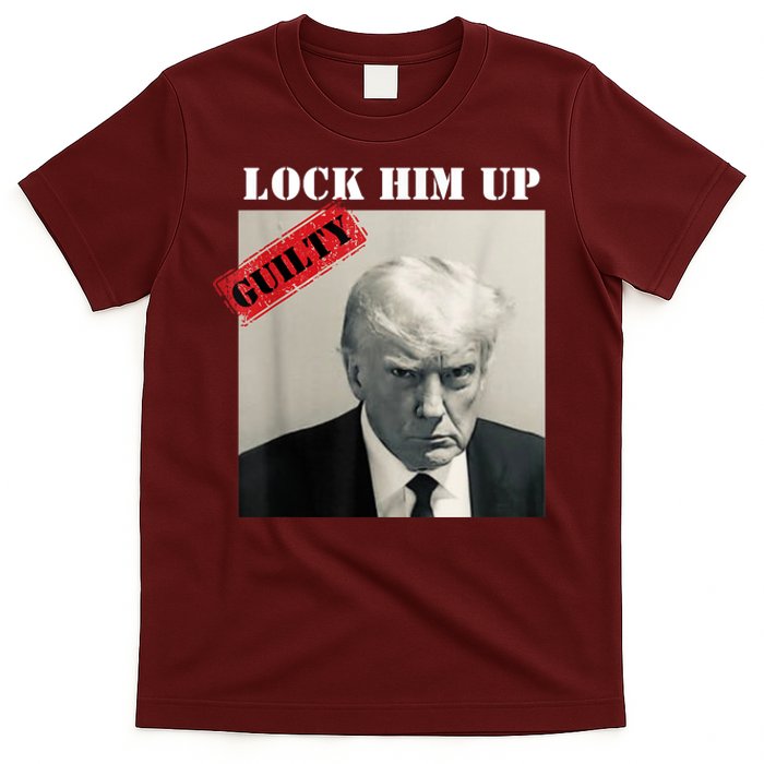 TRUMP MUGSHOT LOCK HIM UP GUILTY JAIL PRISON ANTI TRUMP T-Shirt