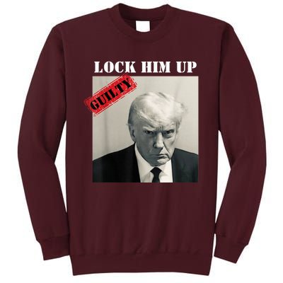 TRUMP MUGSHOT LOCK HIM UP GUILTY JAIL PRISON ANTI TRUMP Tall Sweatshirt