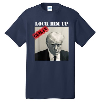 TRUMP MUGSHOT LOCK HIM UP GUILTY JAIL PRISON ANTI TRUMP Tall T-Shirt