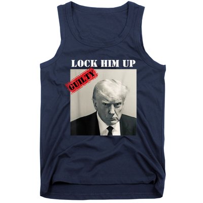 TRUMP MUGSHOT LOCK HIM UP GUILTY JAIL PRISON ANTI TRUMP Tank Top