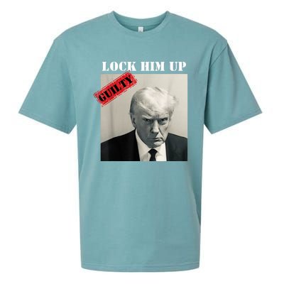 TRUMP MUGSHOT LOCK HIM UP GUILTY JAIL PRISON ANTI TRUMP Sueded Cloud Jersey T-Shirt