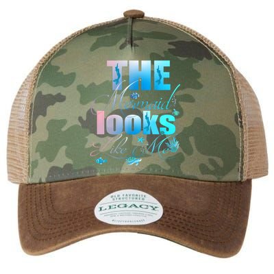 The Mermaid Looks Like Me Funny Quote Men Women Legacy Tie Dye Trucker Hat