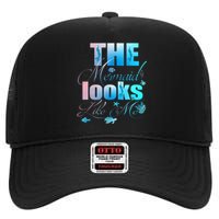 The Mermaid Looks Like Me Funny Quote Men Women High Crown Mesh Back Trucker Hat