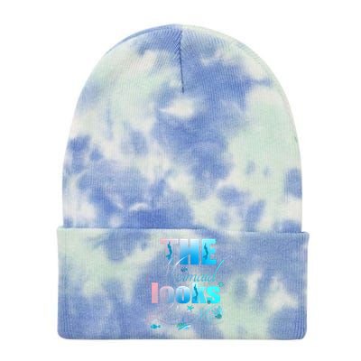 The Mermaid Looks Like Me Funny Quote Men Women Tie Dye 12in Knit Beanie