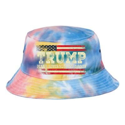 Trump Make Liberals Cry Again Trump 2024 President Trump Tie Dye Newport Bucket Hat