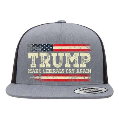 Trump Make Liberals Cry Again Trump 2024 President Trump Flat Bill Trucker Hat