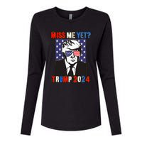 Trump Miss Me Yet Trump 2024 Patriotic 4th Of July Trump Womens Cotton Relaxed Long Sleeve T-Shirt