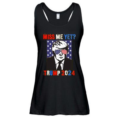 Trump Miss Me Yet Trump 2024 Patriotic 4th Of July Trump Ladies Essential Flowy Tank