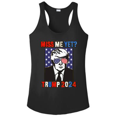 Trump Miss Me Yet Trump 2024 Patriotic 4th Of July Trump Ladies PosiCharge Competitor Racerback Tank