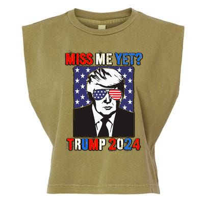 Trump Miss Me Yet Trump 2024 Patriotic 4th Of July Trump Garment-Dyed Women's Muscle Tee