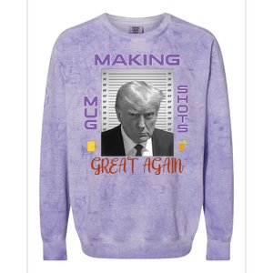 Trump Making Mug Shots Great Again Colorblast Crewneck Sweatshirt