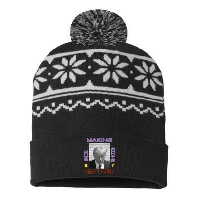 Trump Making Mug Shots Great Again USA-Made Snowflake Beanie