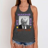 Trump Making Mug Shots Great Again Women's Knotted Racerback Tank