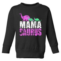 Twin Mom Mama Saurus Dinosaur Mother's Day Gifts Toddler Sweatshirt