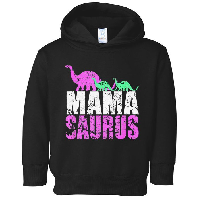 Twin Mom Mama Saurus Dinosaur Mother's Day Gifts Toddler Hoodie