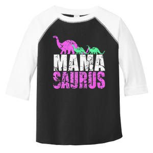 Twin Mom Mama Saurus Dinosaur Mother's Day Gifts Toddler Fine Jersey T-Shirt