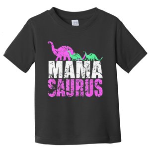 Twin Mom Mama Saurus Dinosaur Mother's Day Gifts Toddler T-Shirt