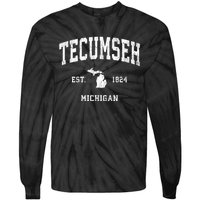 Tecumseh Michigan Mi Vintage Athletic Tie-Dye Long Sleeve Shirt