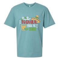 Tequila Made Me Do It Cinco De Mayo Sueded Cloud Jersey T-Shirt