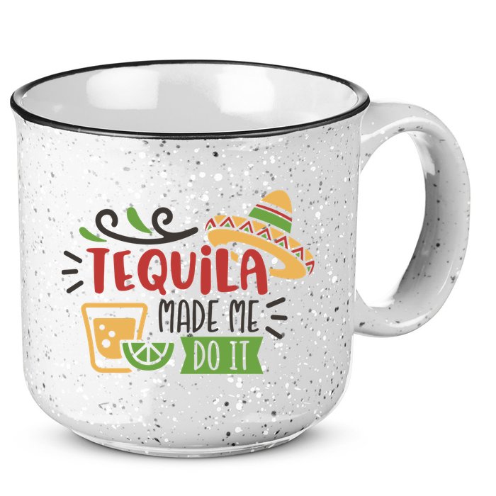 Tequila Made Me Do It Cinco De Mayo 15oz Campfire Ceramic Mug