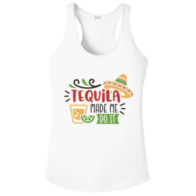 Tequila Made Me Do It Cinco De Mayo Ladies PosiCharge Competitor Racerback Tank