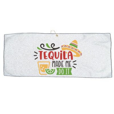 Tequila Made Me Do It Cinco De Mayo Large Microfiber Waffle Golf Towel